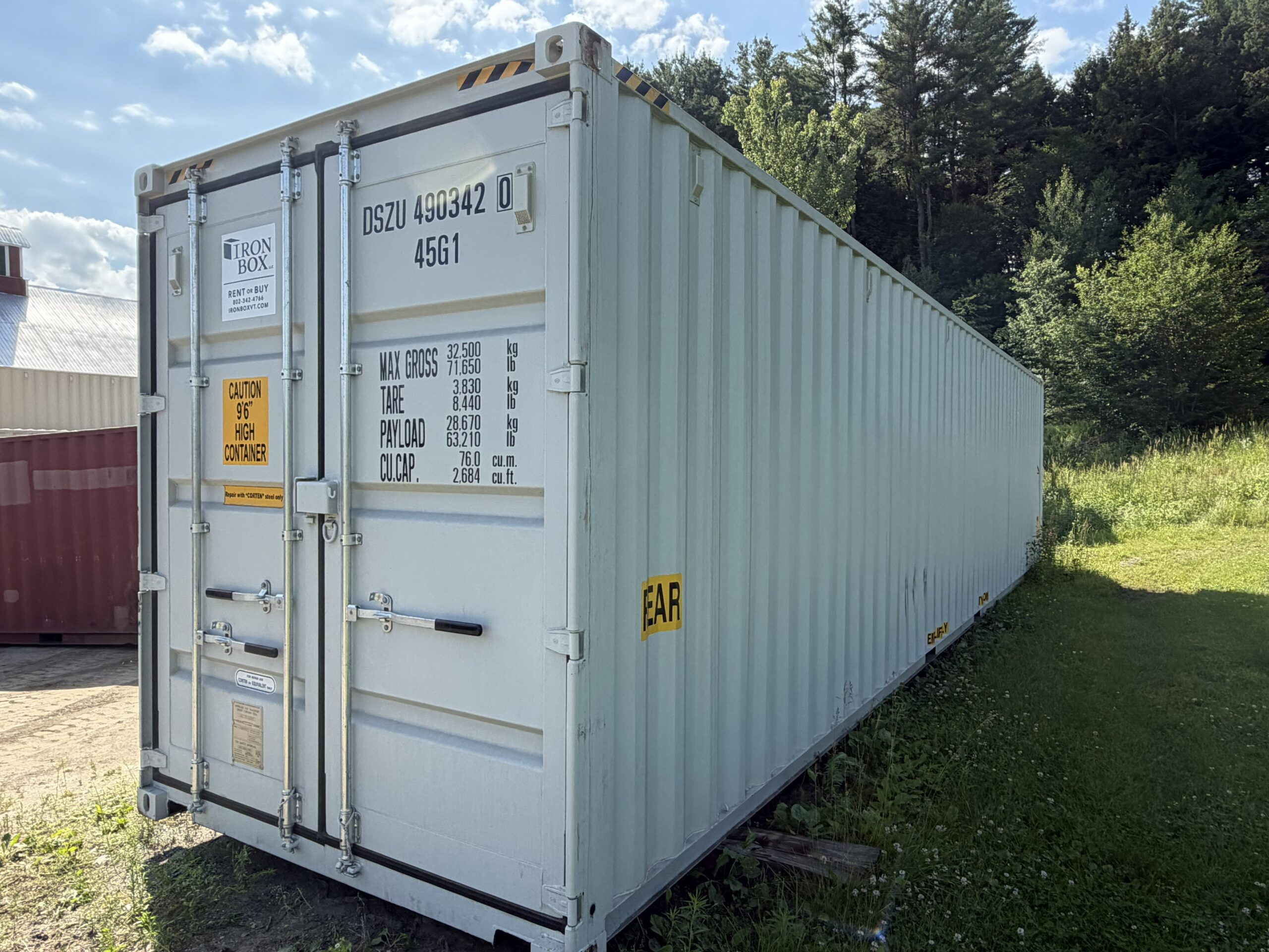 40′ High Cube One-Trip Double-Door Shipping and Storage Container – 490342