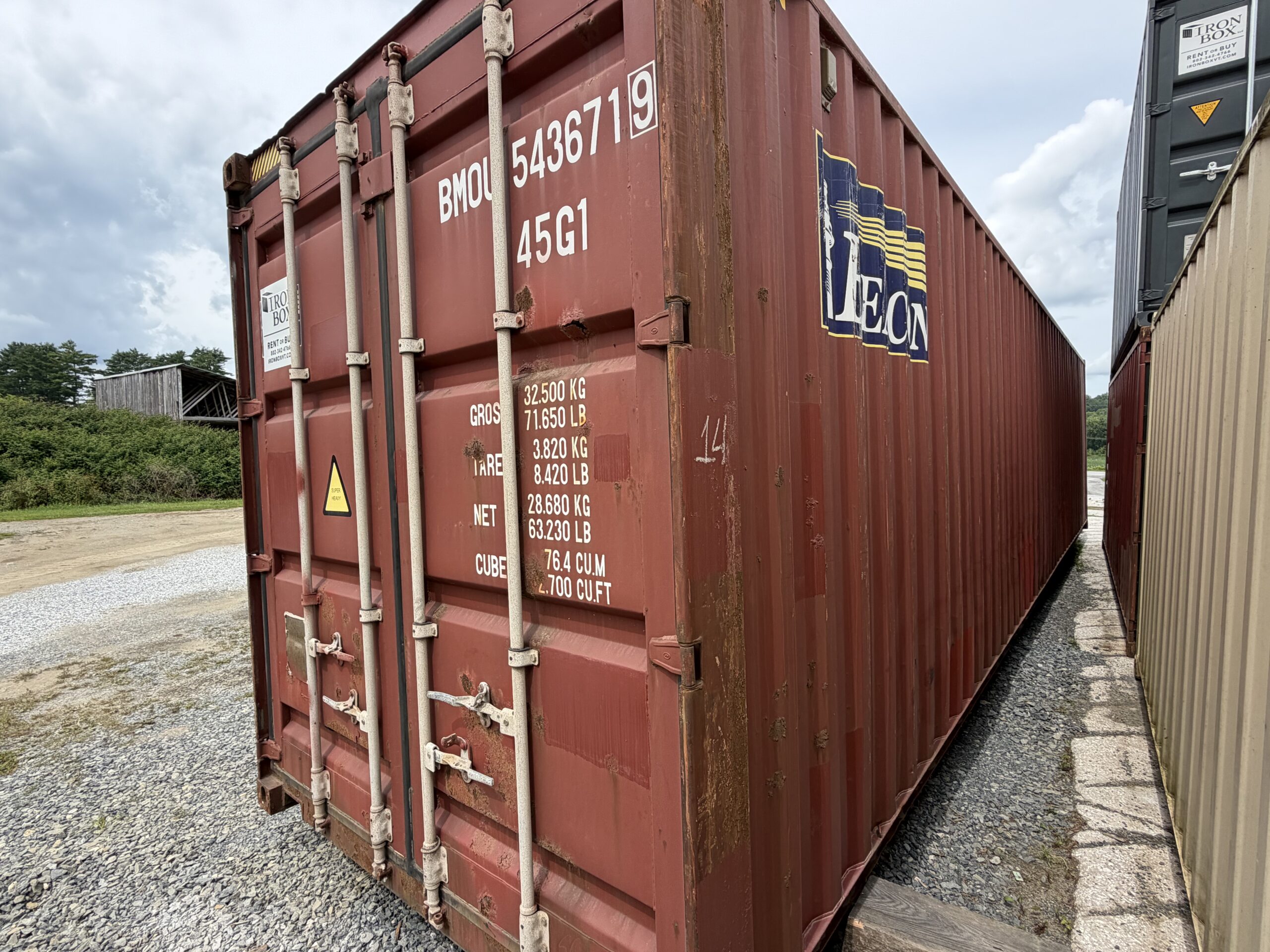 40’ High Cube IICL Shipping and Storage Container – 543671